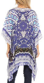 Stylish Rhinestone Lace-Up V-Neck Women's Caftan Poncho Cover-Up by Sakkas Aymee - Che Cose Belle