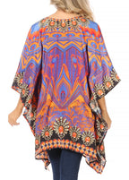 Stylish Rhinestone Lace-Up V-Neck Women's Caftan Poncho Cover-Up by Sakkas Aymee - Che Cose Belle