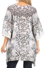 Stylish Rhinestone Lace-Up V-Neck Women's Caftan Poncho Cover-Up by Sakkas Aymee - Che Cose Belle
