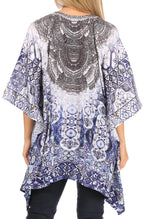 Stylish Rhinestone Lace-Up V-Neck Women's Caftan Poncho Cover-Up by Sakkas Aymee - Che Cose Belle