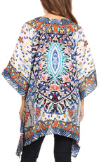 Stylish Rhinestone Lace-Up V-Neck Women's Caftan Poncho Cover-Up by Sakkas Aymee - Che Cose Belle