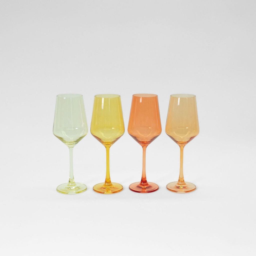 Sugar & Spice Collection - Colored Wine Glass Ombré Set of 4 - Che Cose Belle