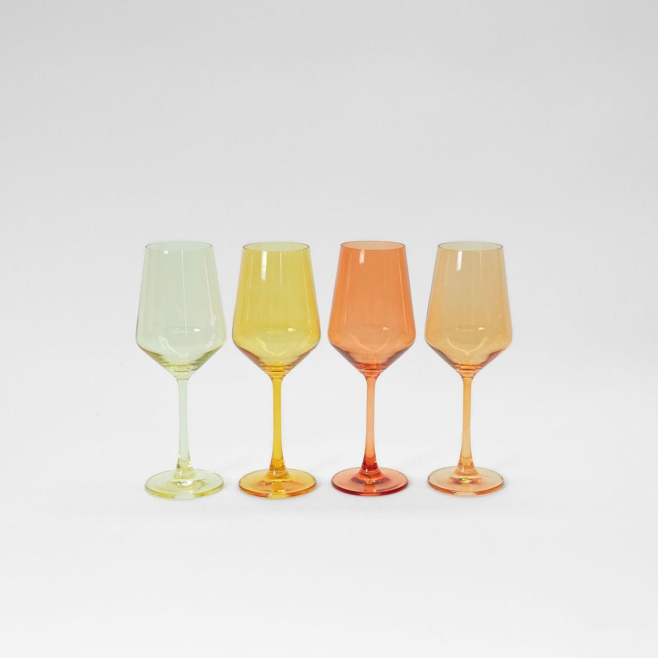 Sugar & Spice Collection - Colored Wine Glass Ombré Set of 4 - Che Cose Belle