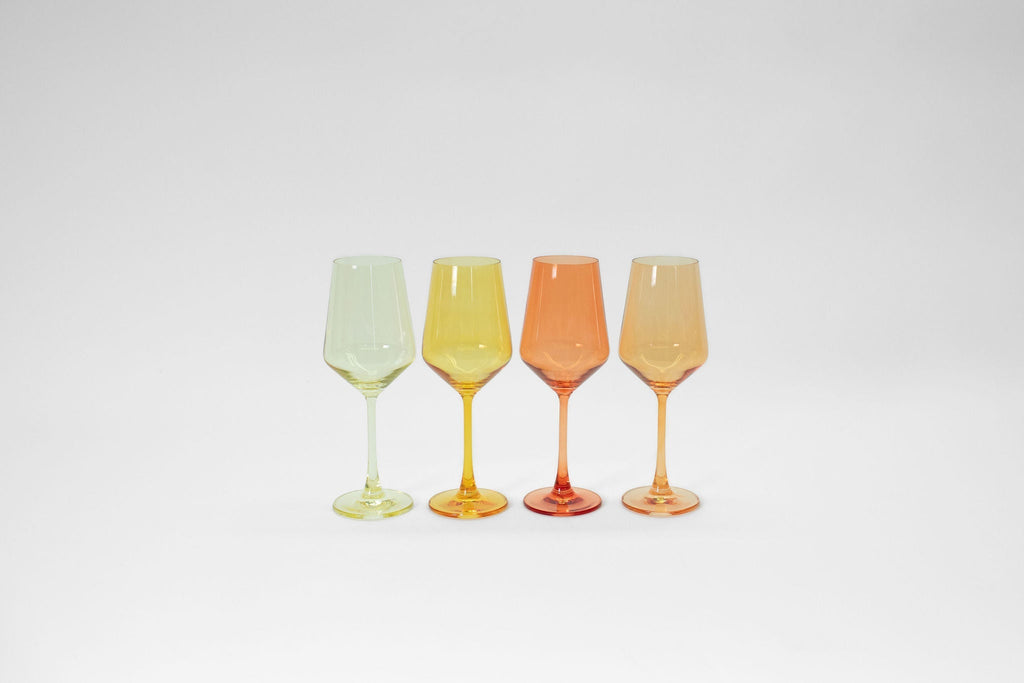 Sugar & Spice Collection - Stemless Colored Wine Glass Ombré Set of 4 - Che Cose Belle