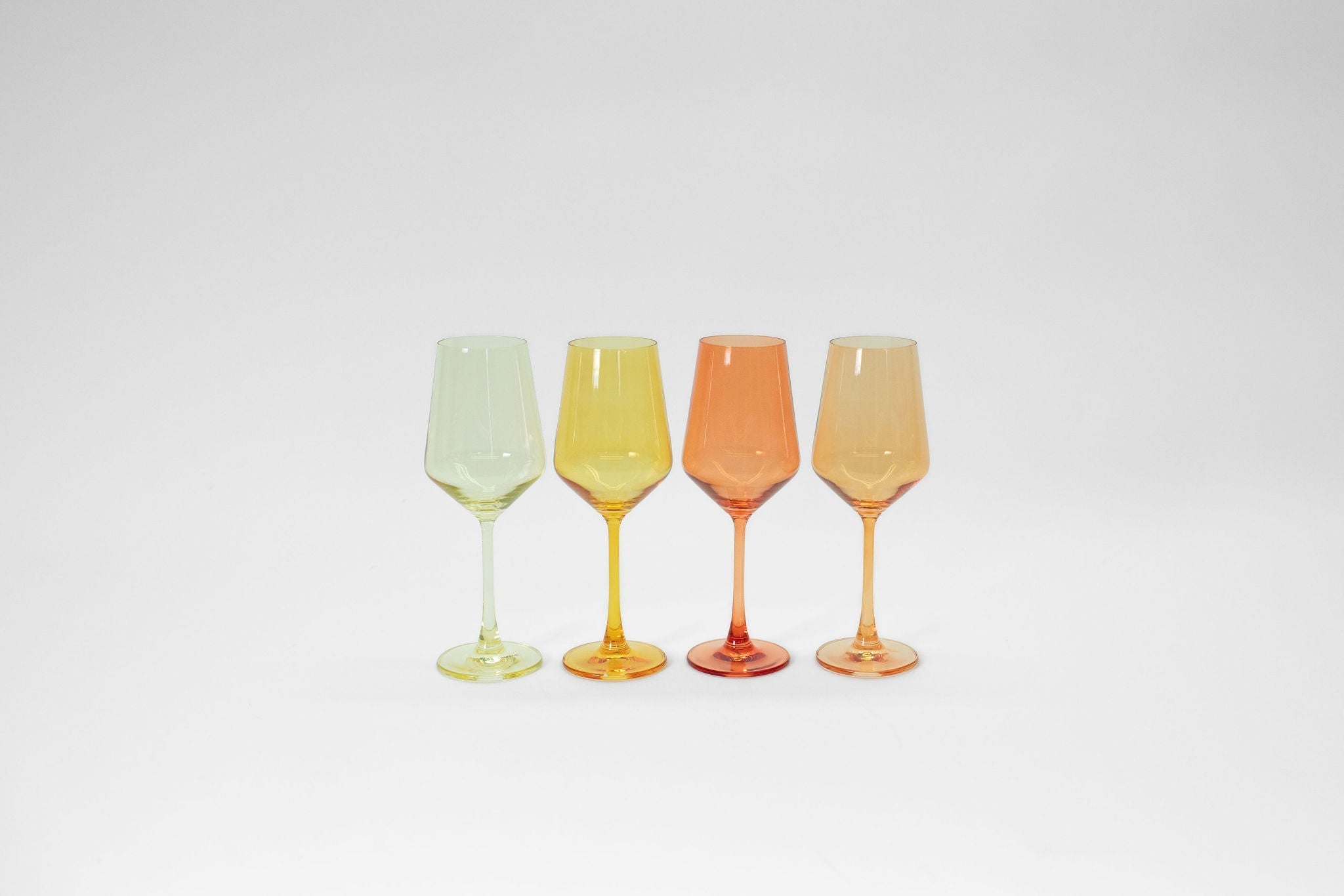 Sugar & Spice Collection - Stemless Colored Wine Glass Ombré Set of 4 - Che Cose Belle