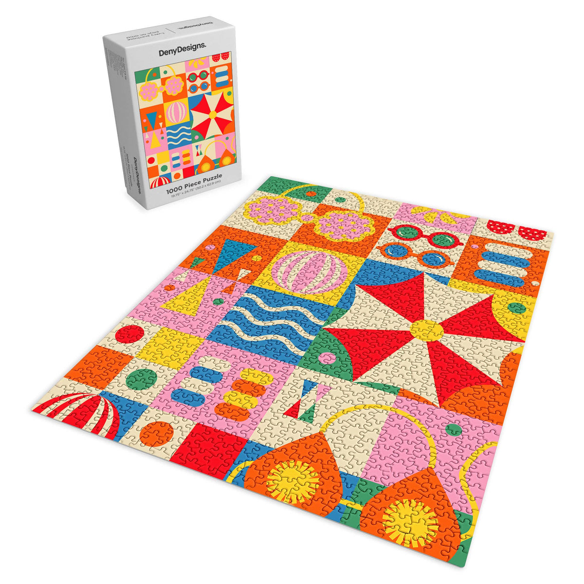 Summer Beach Lifestyle 500-Piece Jigsaw Puzzle by Jen Du - Che Cose Belle