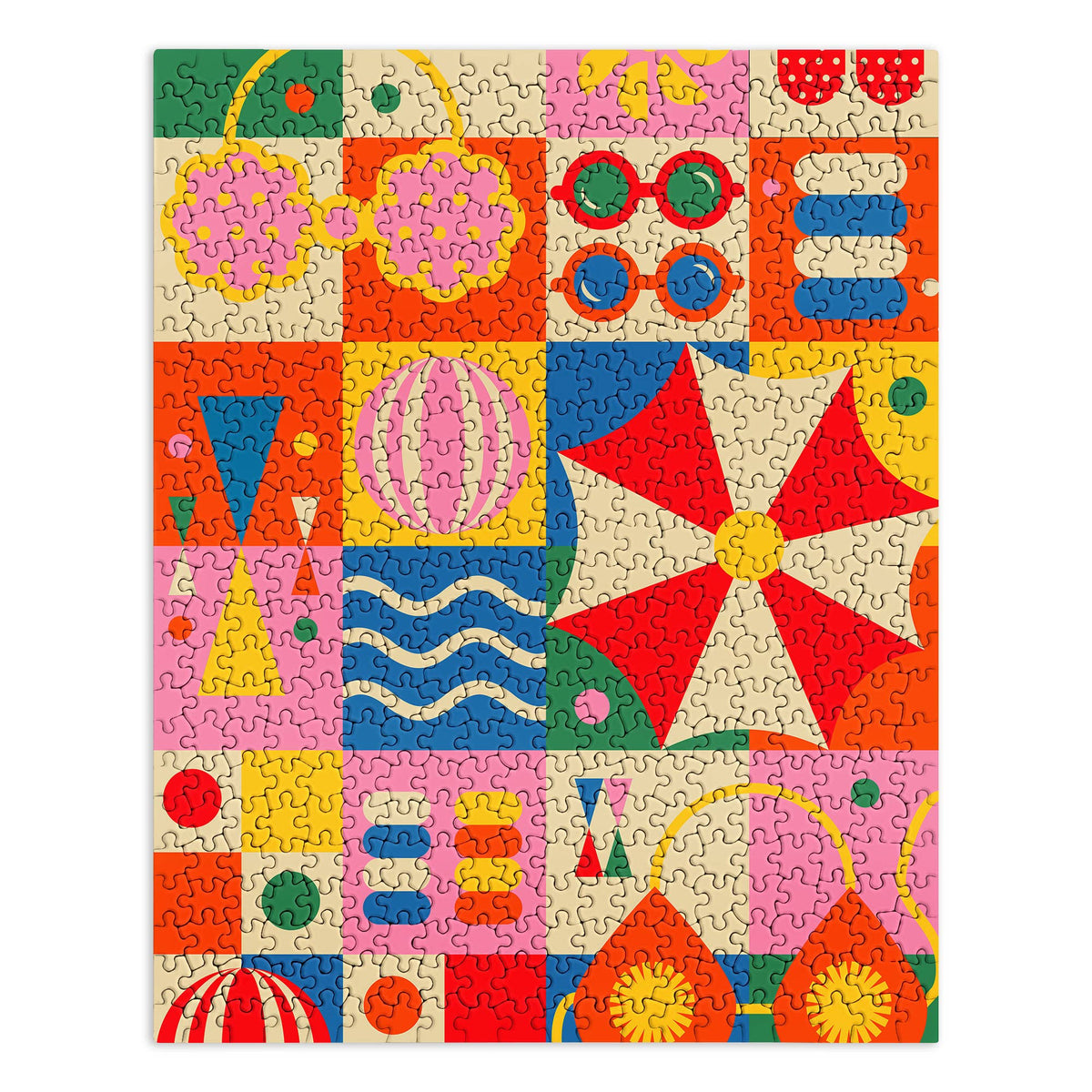 Summer Beach Lifestyle 500-Piece Jigsaw Puzzle by Jen Du - Che Cose Belle