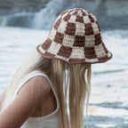 Summer Bucket Hat - Crocheted Checkered - Che Cose Belle