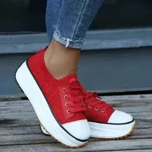 Summer Knitted Breathable Sneakers Women's Vulcanize Shoes - Che Cose Belle
