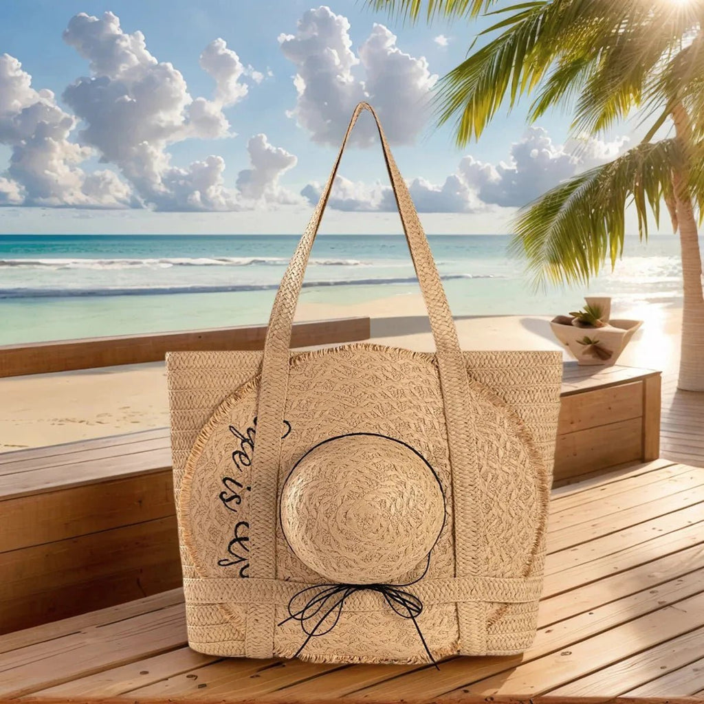 Summer Large Capacity Totes With Cap - Che Cose Belle