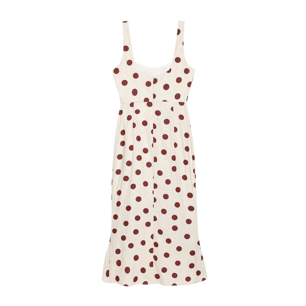 Summer Women Sexy Polka Dot Sleeveless Strap Dress - Che Cose Belle