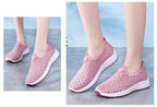 Summer Womens Shoes Breathable Mesh Sneakers Slip On Flats Espadrilles Fashion Trainers Women Comfortable Pink Couple Shoes Outdoor Walking Footwear Shoes - Che Cose Belle