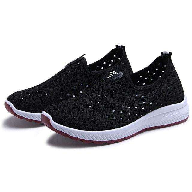 Summer Womens Shoes Breathable Mesh Sneakers Slip On Flats Espadrilles Fashion Trainers Women Comfortable Pink Couple Shoes Outdoor Walking Footwear Shoes - Che Cose Belle
