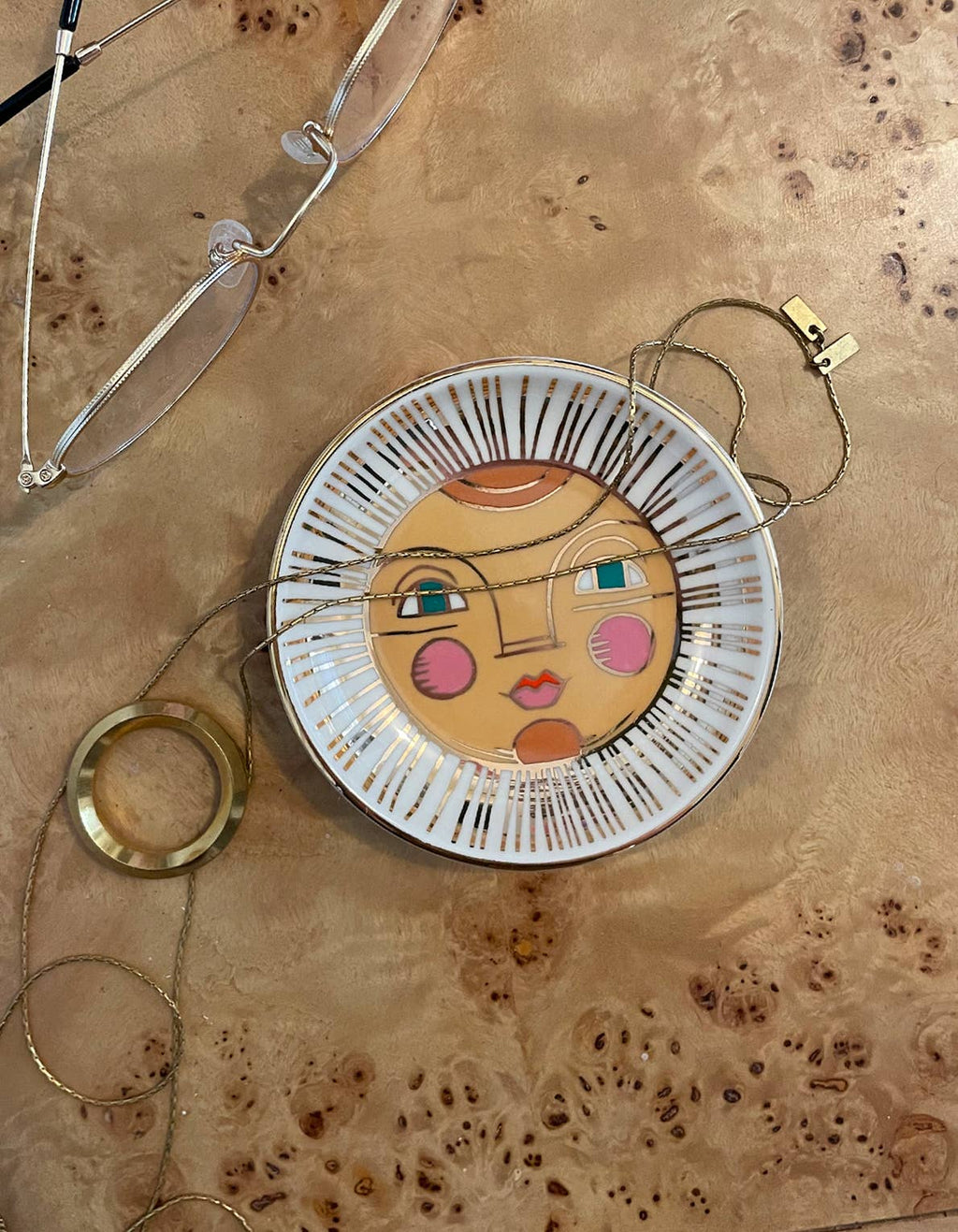 Sun Porcelain Trinket Dish - Che Cose Belle