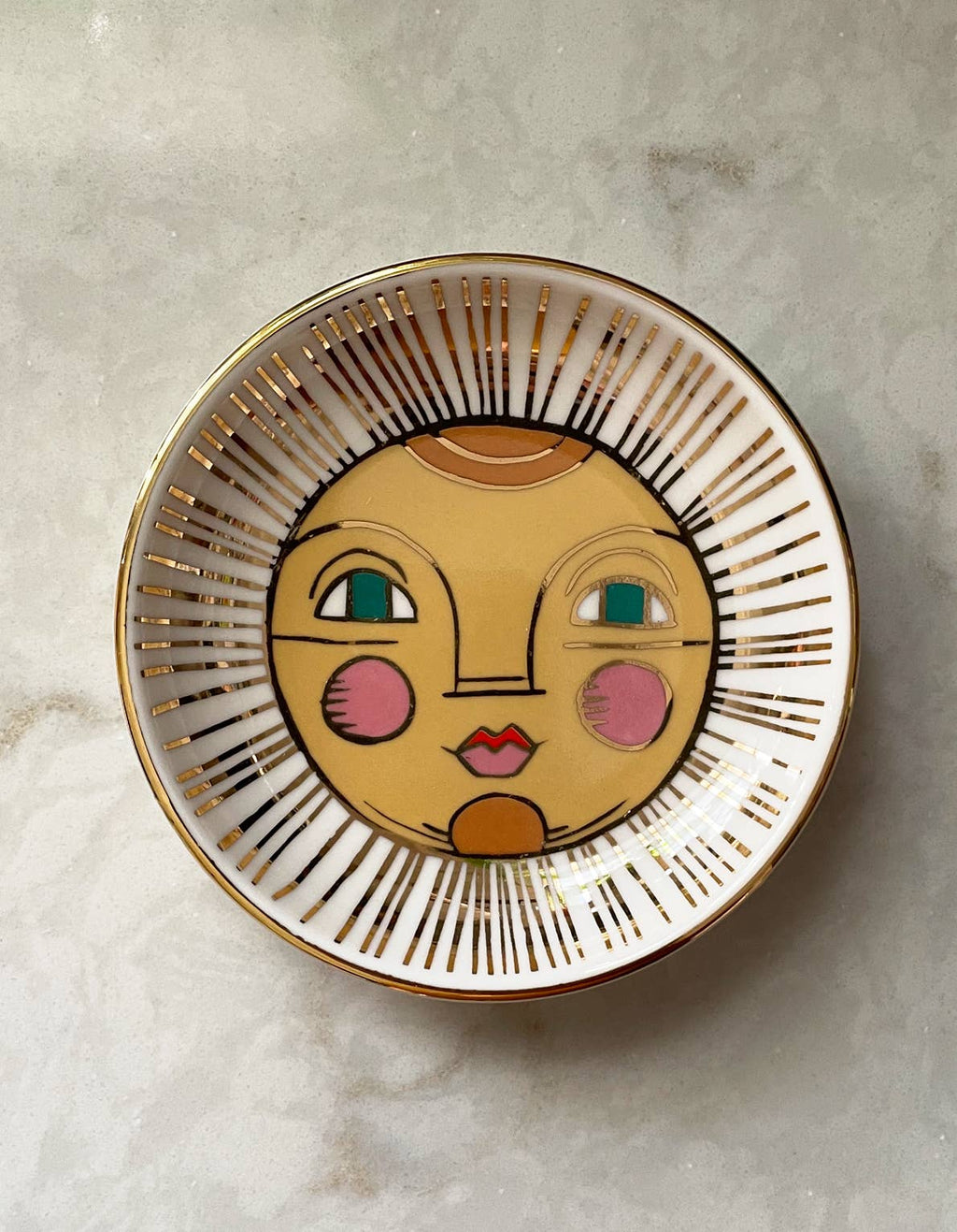 Sun Porcelain Trinket Dish - Che Cose Belle