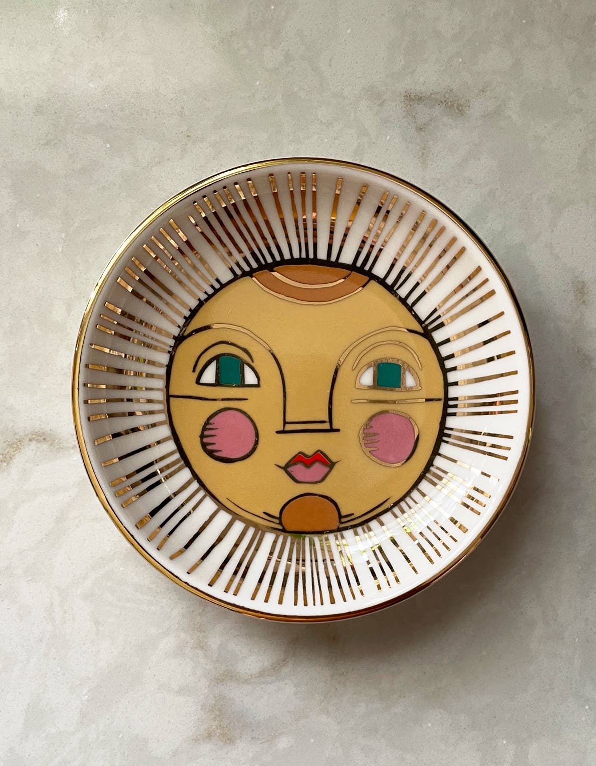 Sun Porcelain Trinket Dish - Che Cose Belle