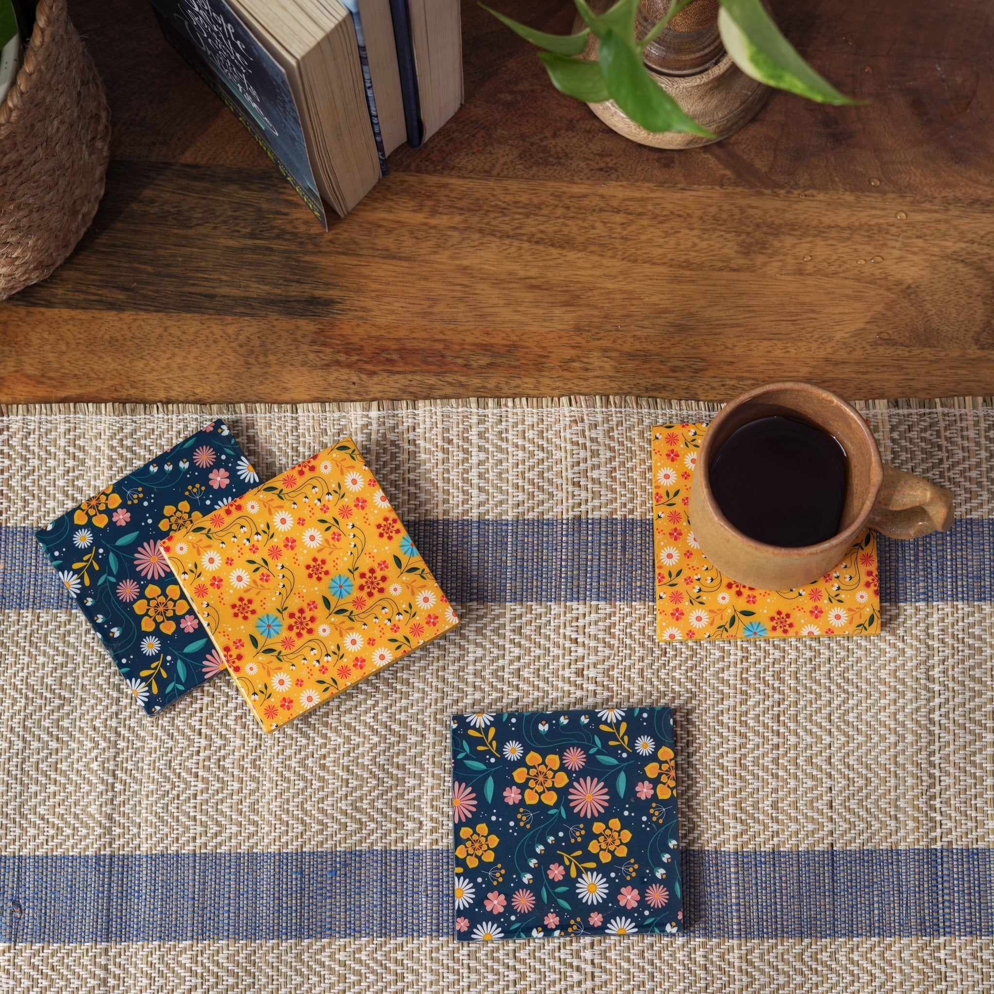 Sunburst Bloom Coasters - Che Cose Belle