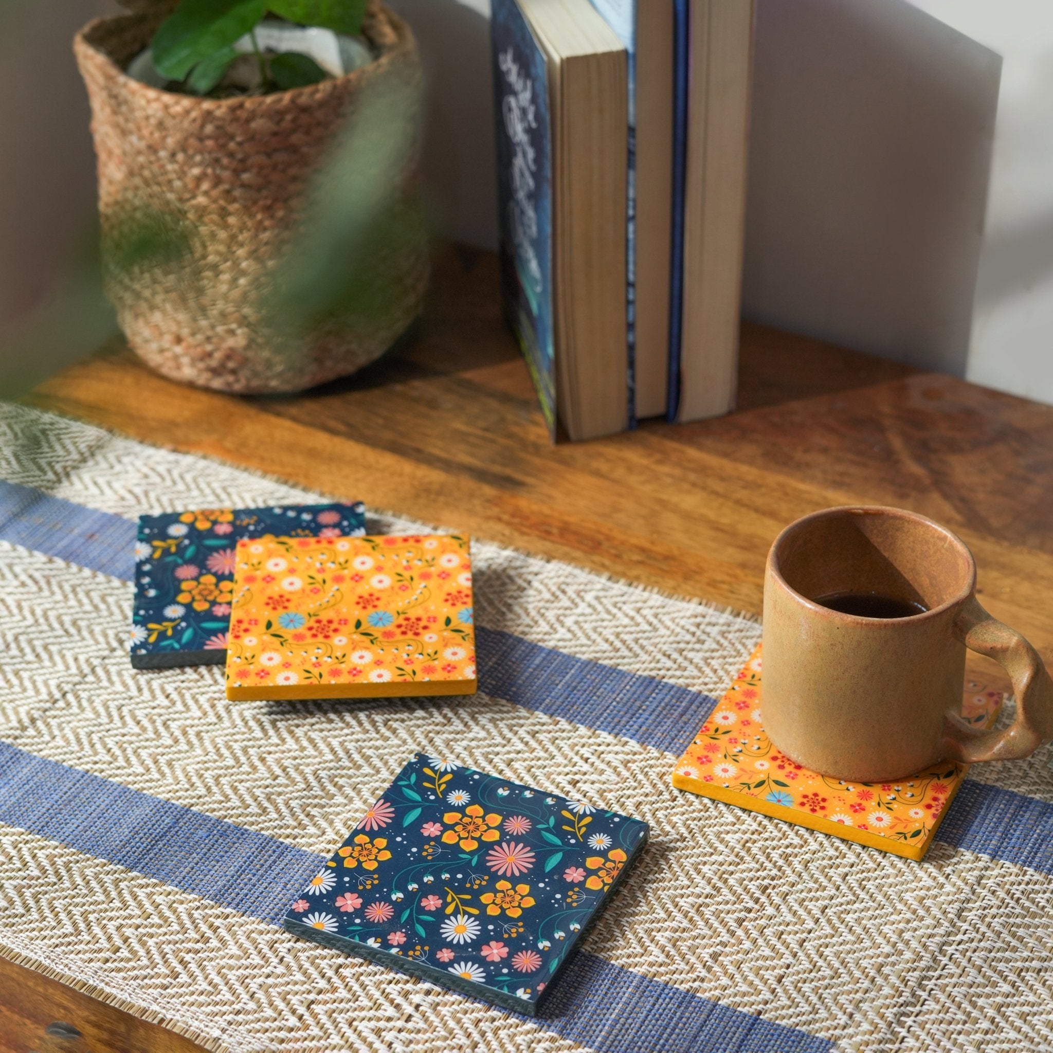 Sunburst Bloom Coasters - Che Cose Belle