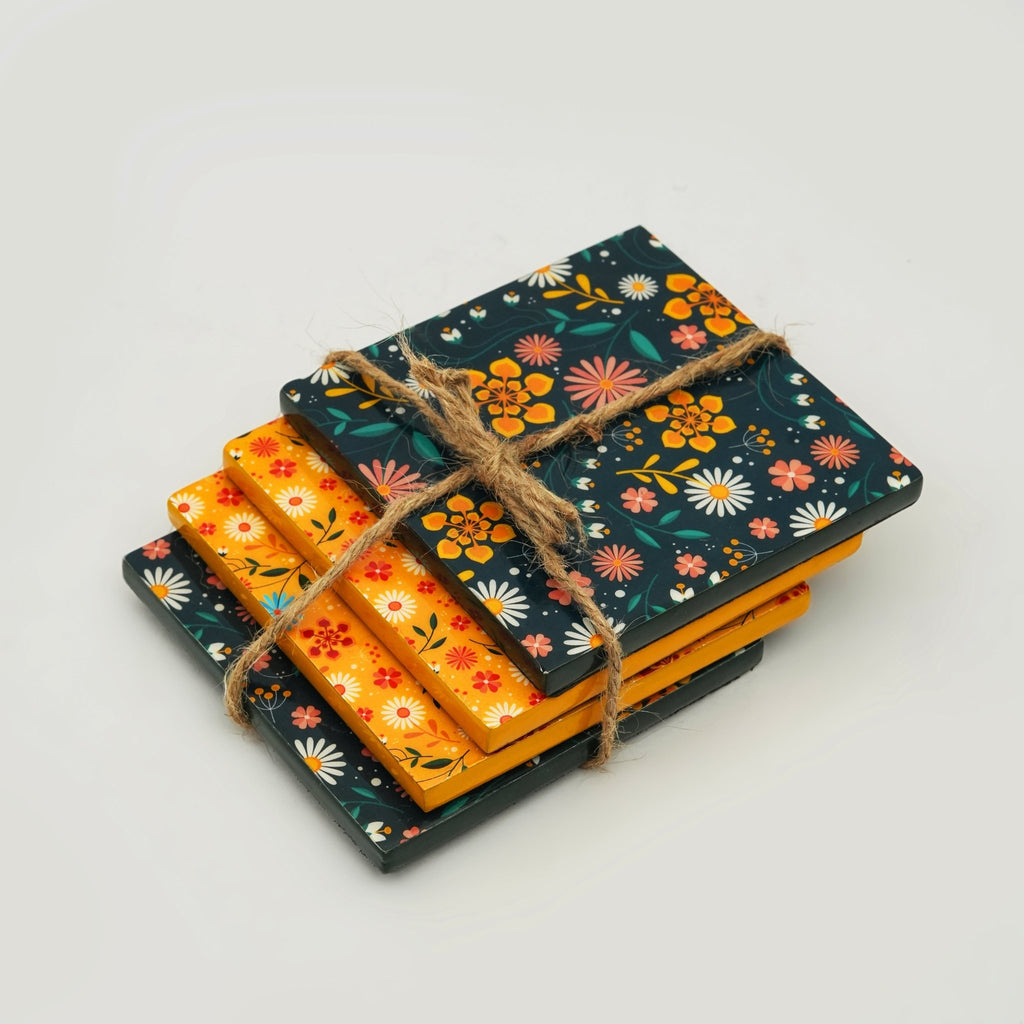 Sunburst Bloom Coasters - Che Cose Belle