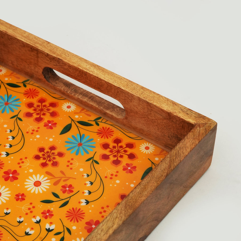 Sunburst Bloom Inlay Tray - Che Cose Belle