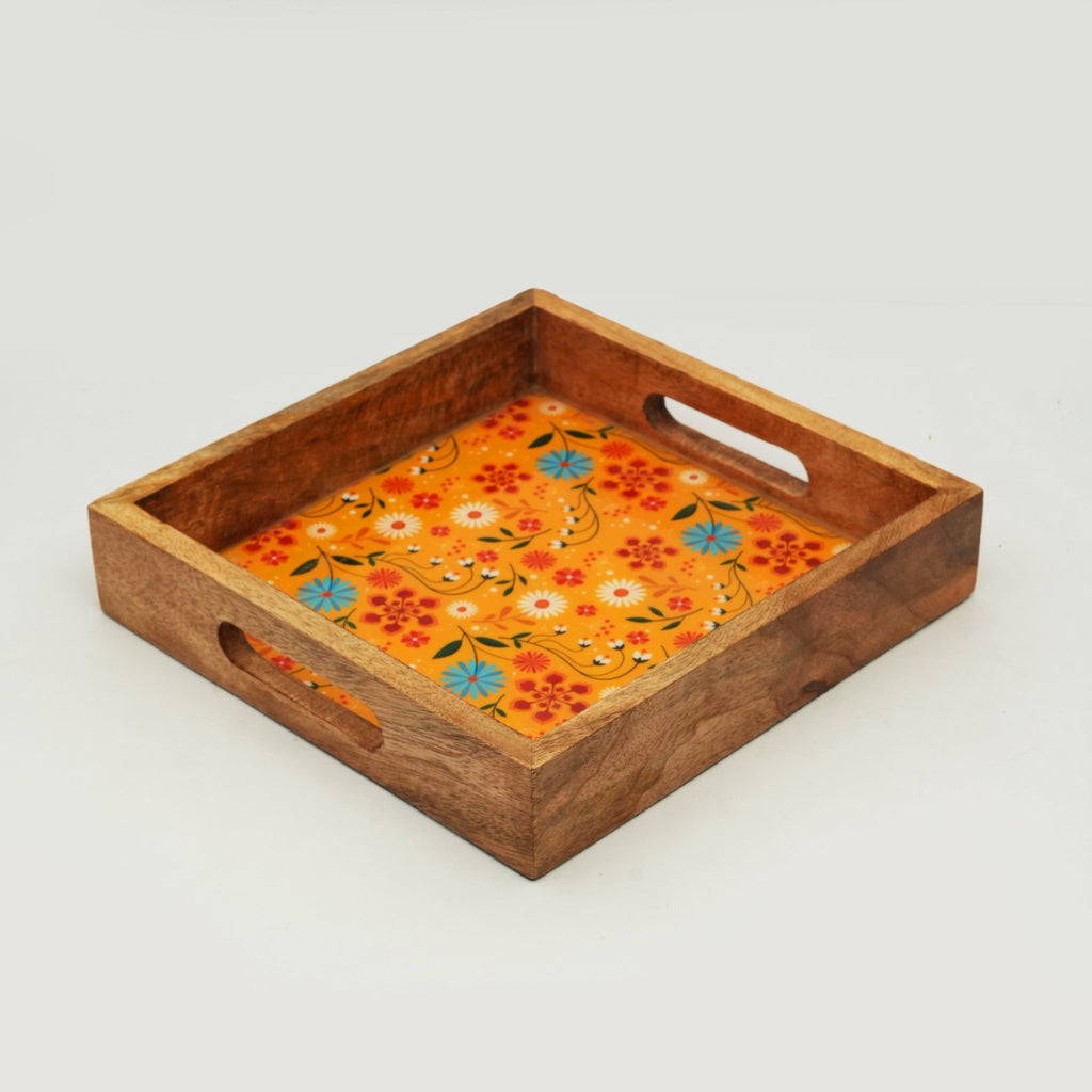 Sunburst Bloom Inlay Tray - Che Cose Belle