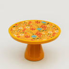 Sunburst Bloom Inlay Yellow Cake Stand - Che Cose Belle