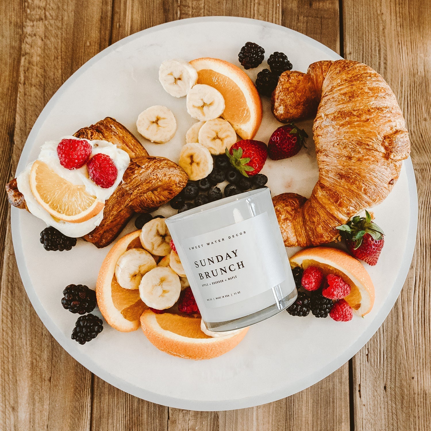 Sunday Brunch Soy Candle - White Jar - 11 oz - Che Cose Belle