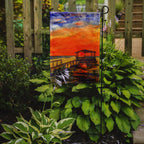 Sunset from the Dock at the pier Garden Flag – Decorative Outdoor Yard Flag - Che Cose Belle