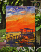 Sunset from the Dock at the pier Garden Flag – Decorative Outdoor Yard Flag - Che Cose Belle