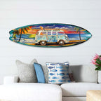 Surf Van at the Beach Surfboard Coastal Wall Art by G. DeBrekht - Coastal Holiday Decor - 8490120-2HS - Che Cose Belle