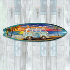 Surf Van at the Beach Surfboard Coastal Wall Art by G. DeBrekht - Coastal Holiday Decor - 8490120-2HS - Che Cose Belle