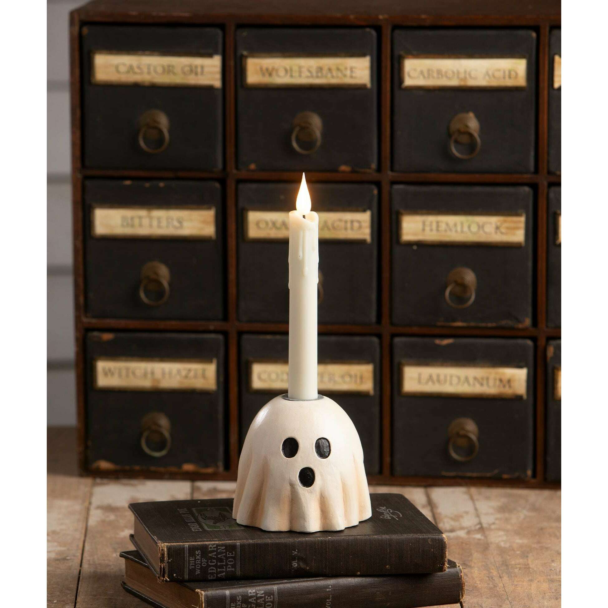 Surprised Ghost Candlestick | Halloween Decor | Bethany Lowe