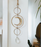 Surya Crescent Moon Brass Suncatcher - Che Cose Belle