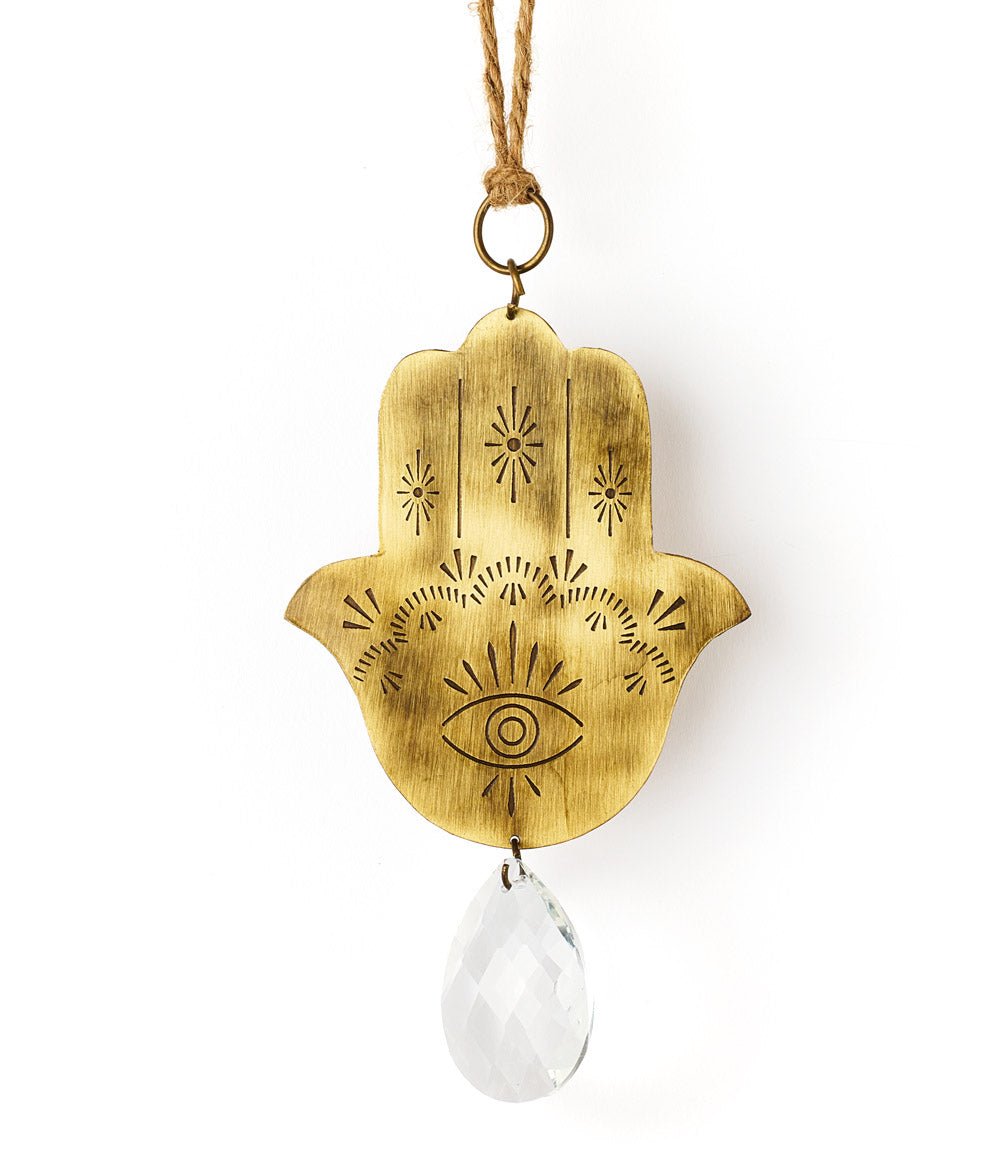 Surya Hamsa Engraved Brass Suncatcher - Che Cose Belle