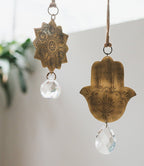 Surya Lotus Engraved Brass Suncatcher - Che Cose Belle