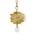 Surya Lotus Engraved Brass Suncatcher - Che Cose Belle