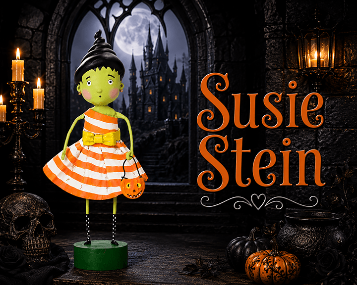 Susie Stein Halloween Figurine by Lori Mitchell *NEW FOR 2025* - Che Cose Belle