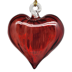 Organic Luster Egyptian Glass Heart - Red