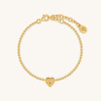 Sweetheart Energy Diamond Heart Charm Gold Bracelet - Che Cose Belle