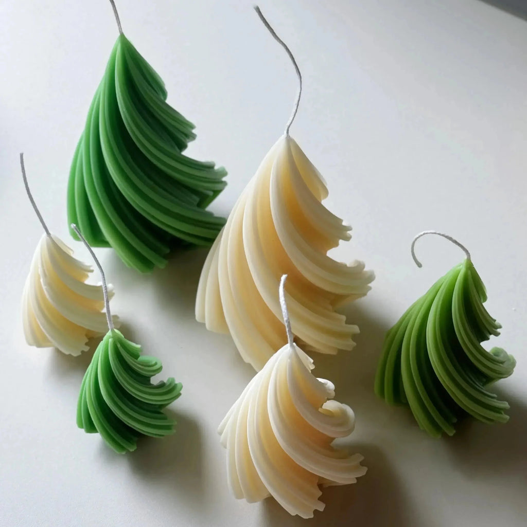 Swirling Christmas Tree Candles - Che Cose Belle
