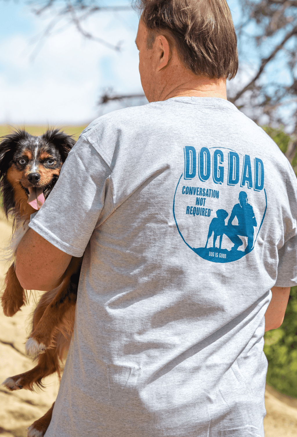 T-shirt: Dog Dad (Grey) - Che Cose Belle