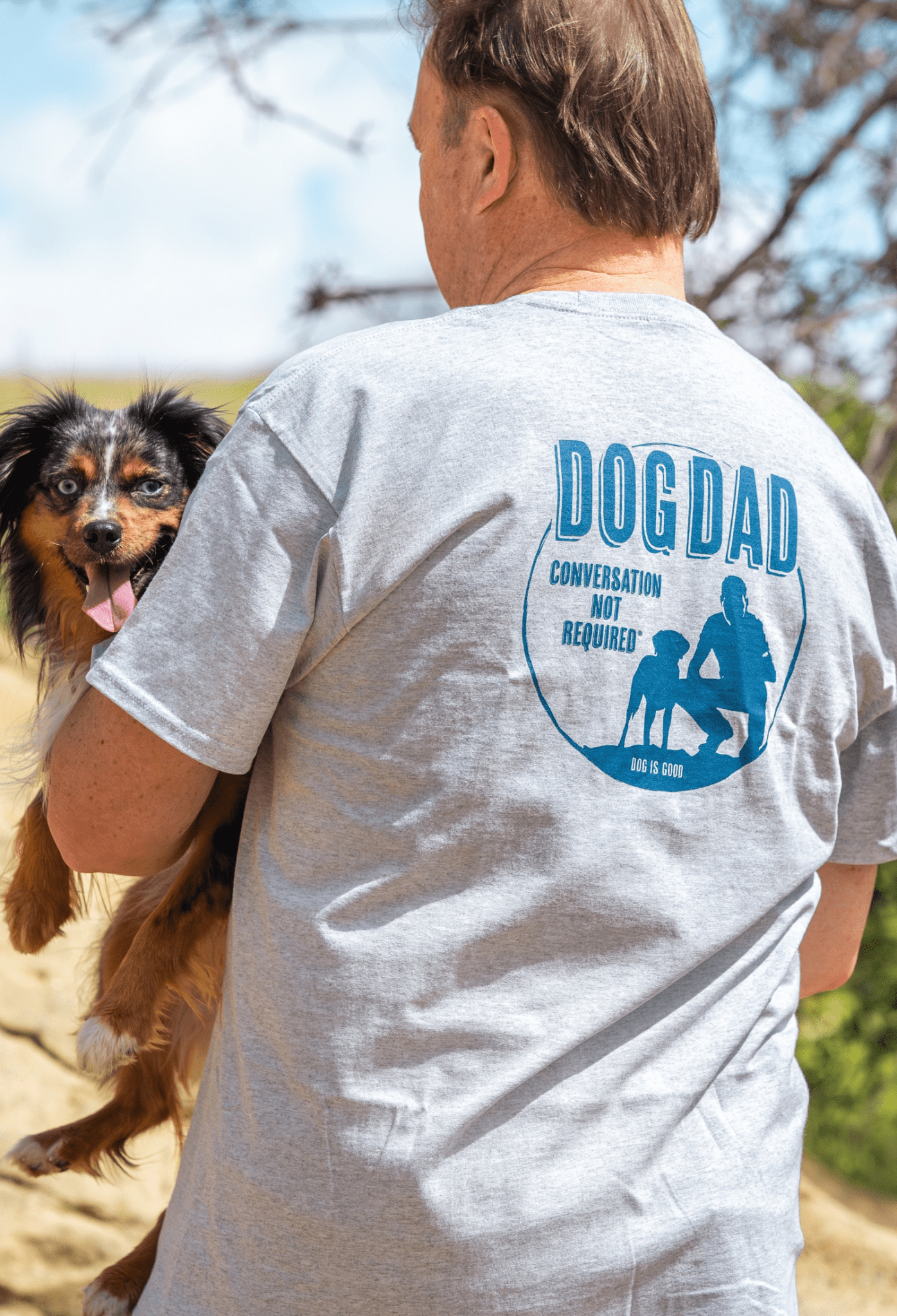 T-shirt: Dog Dad (Grey) - Che Cose Belle