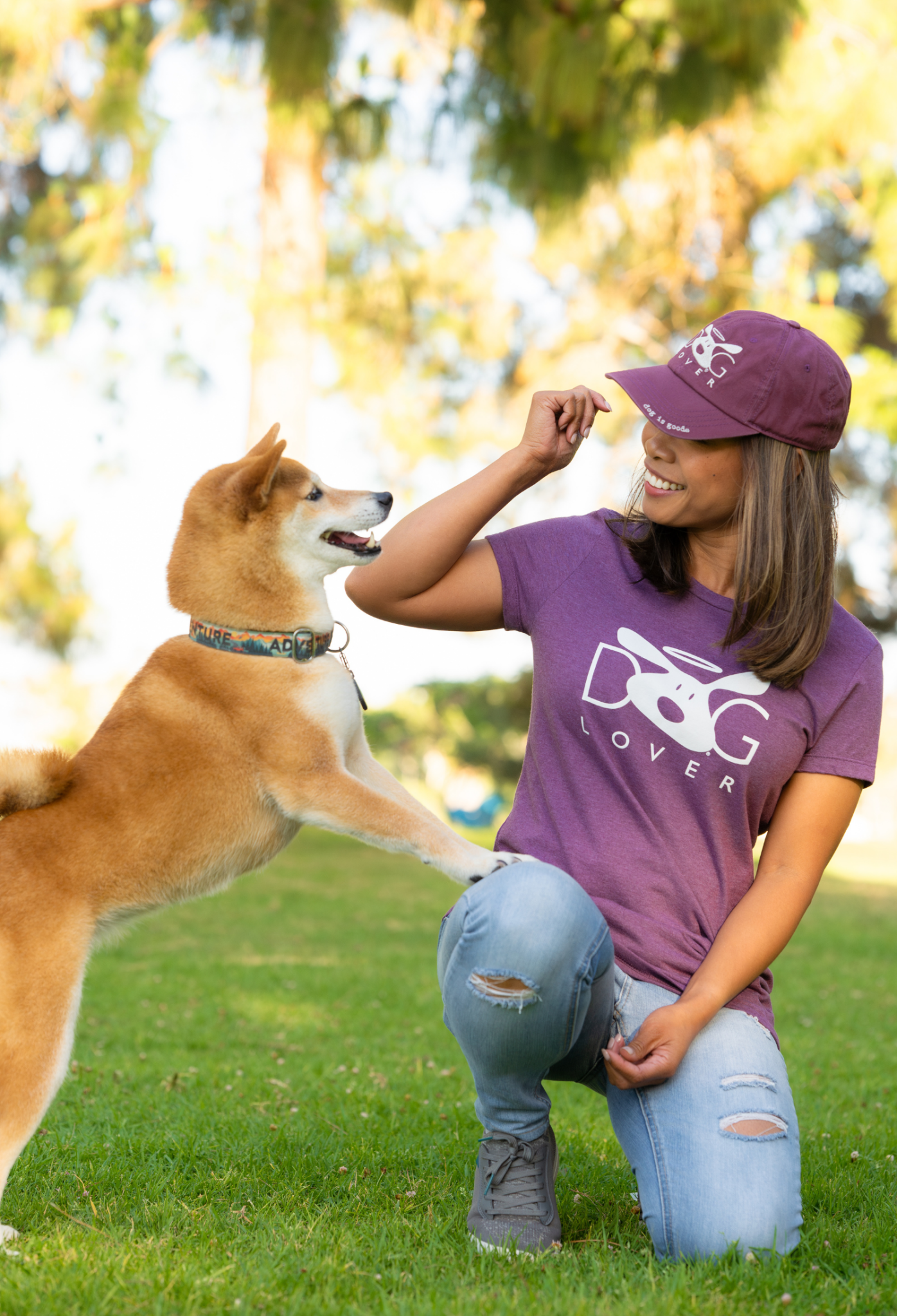 T-shirt: Dog Lover (Plum) - Che Cose Belle