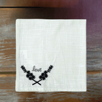 Table Cloth Napkins Set of 4 with Love Embroidery - Che Cose Belle