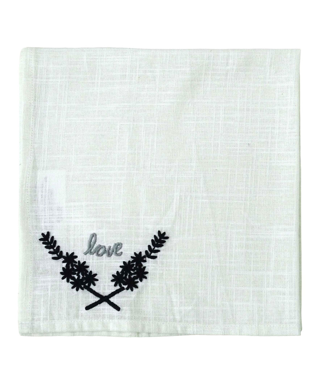 Table Cloth Napkins Set of 4 with Love Embroidery - Che Cose Belle