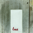 Table Cloth Napkins Set of 4 with Red Embroidery - Che Cose Belle