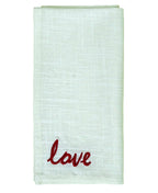 Table Cloth Napkins Set of 4 with Red Embroidery - Che Cose Belle