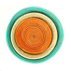 Tabletop Basket Bowl Set - Orange/ Turquoise/ White - Che Cose Belle