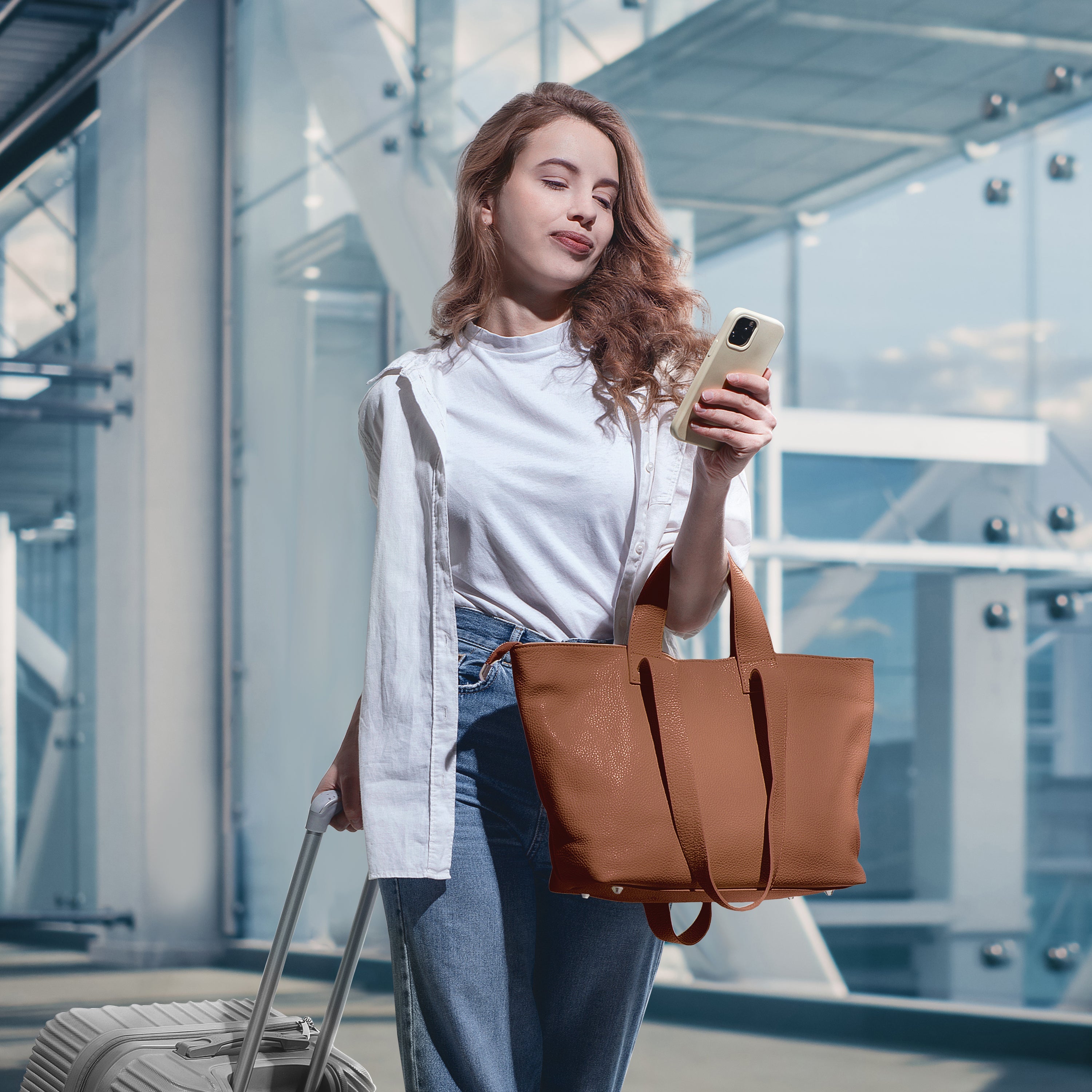Italian Genuine Calf Leather Tote Bag 122500