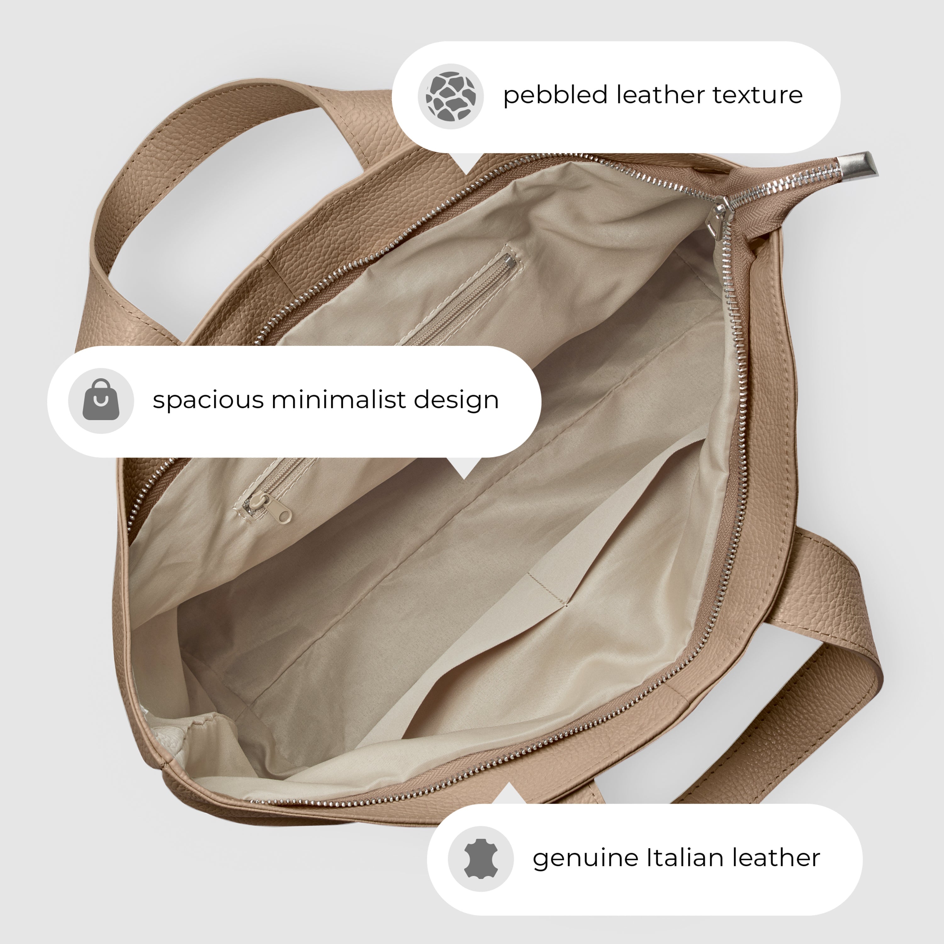 Italian Genuine Calf Leather Tote Bag 122500
